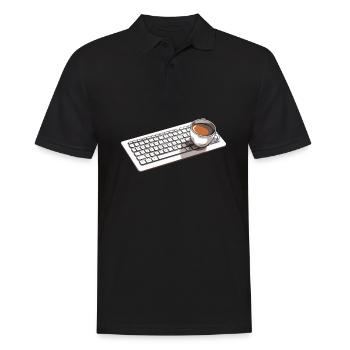 Entwickler Coder Programmierer Kaffee - Männer Poloshirt - Schwarz - Vorne - Kai (181cm)