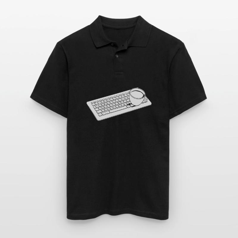 Entwickler Coder Programmierer Kaffee Männer Poloshirt