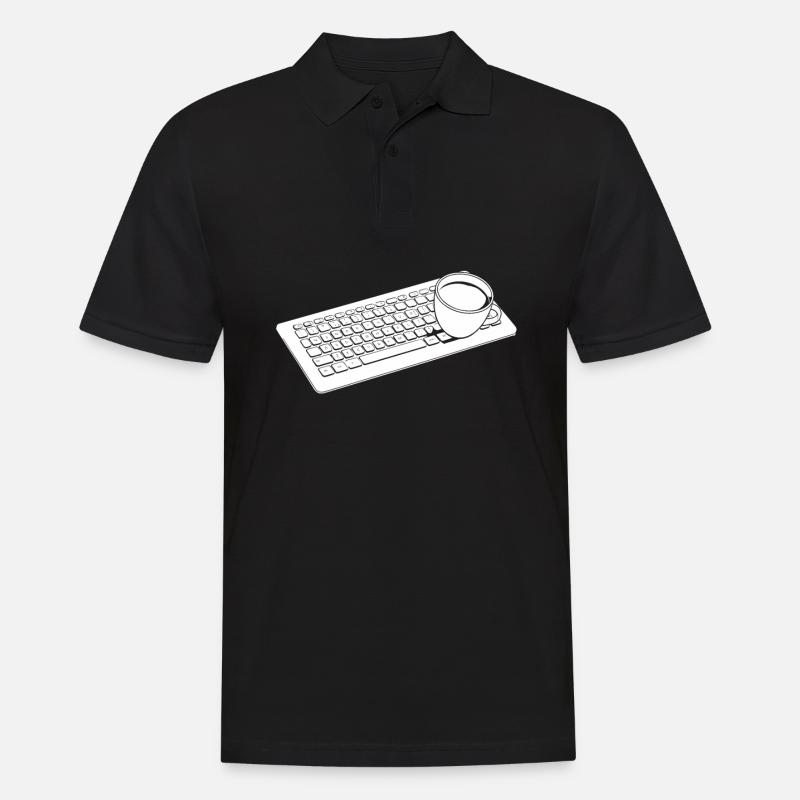 Entwickler Coder Programmierer Kaffee - Männer Poloshirt - Schwarz