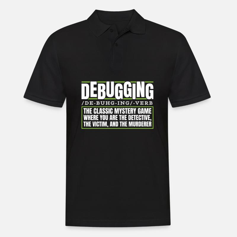 Développeur, Codeur, Programmeur, Débogage - Polo Homme - noir