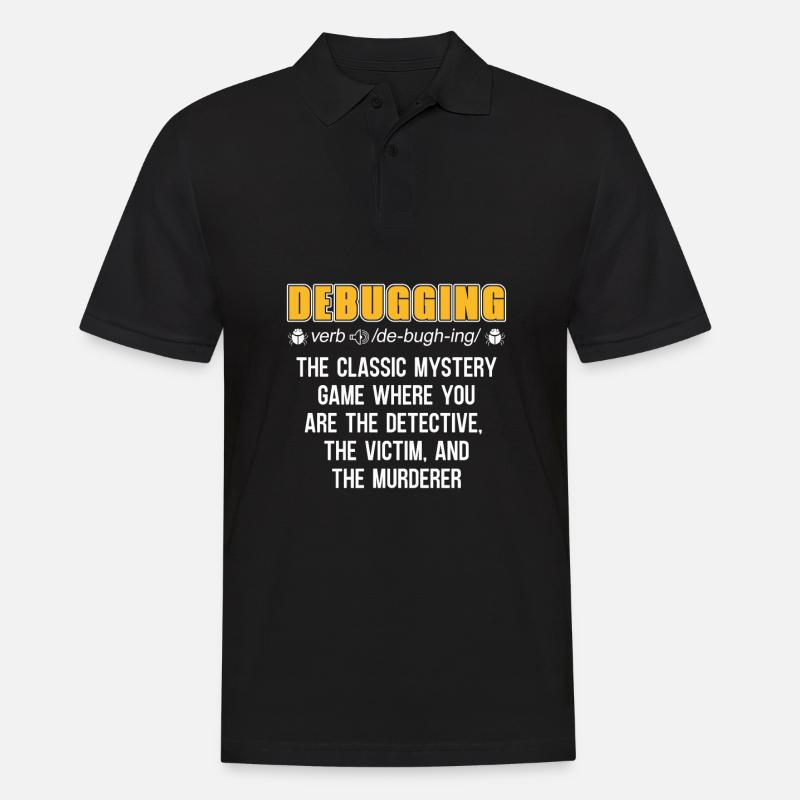 Entwickler Coder Programmierer Lustig Debugging - Männer Poloshirt - Schwarz
