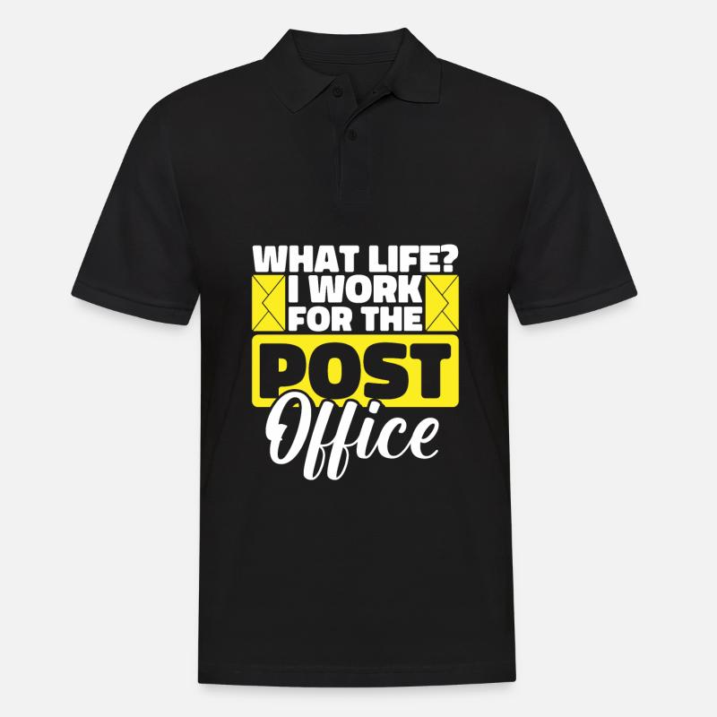Postbote Briefträger Witzig - Männer Poloshirt - Schwarz