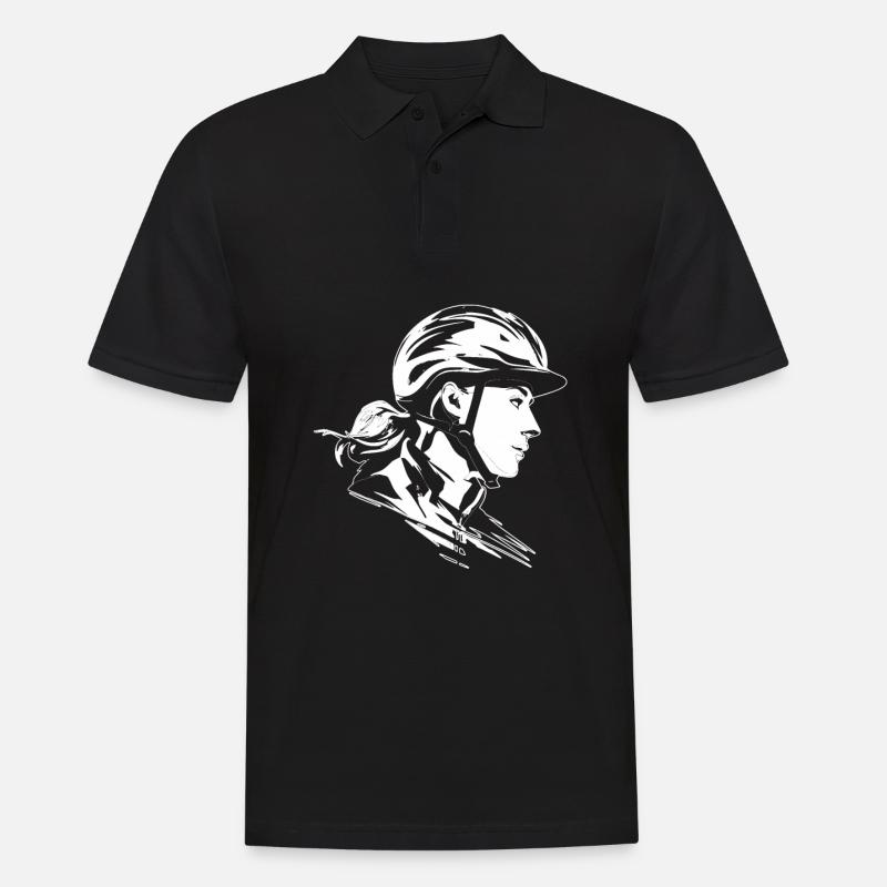 Pferde - Männer Poloshirt - Schwarz