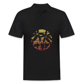 Surfer Surfen Cool Retro Surfer Vintage Surf - Männer Poloshirt - Schwarz - Vorne - Kai (181cm)