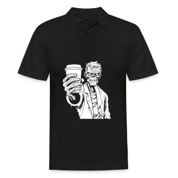Café Café Halloween Zombie Main - Polo Homme - noir - Devant - Kai (181cm)