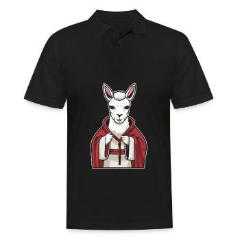 Lama chrétien chrétien - Polo Homme - noir - Devant - Kai (181cm)