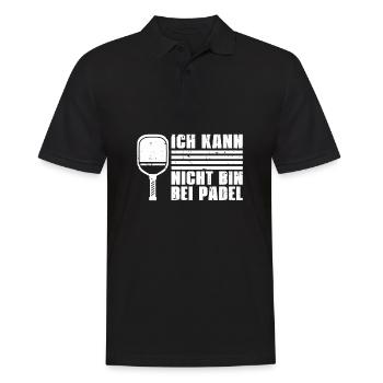 Padel No Puedo Tengo Padel - Männer Poloshirt - Schwarz - Vorne - Kai (181cm)