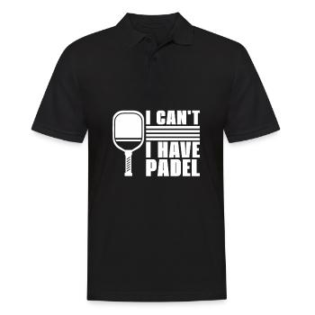 Padel No Puedo Tengo Padel - Männer Poloshirt - Schwarz - Vorne - Kai (181cm)