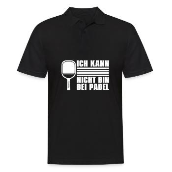 Padel No Puedo Tengo Padel - Männer Poloshirt - Schwarz - Vorne - Kai (181cm)