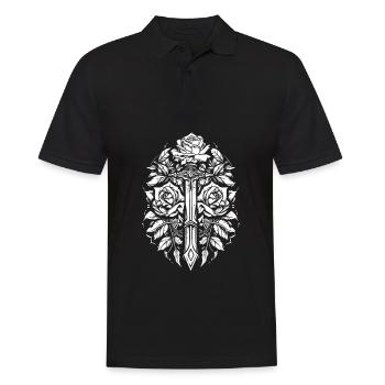 Épée Goth Rose rouge - Polo Homme - noir - Devant - Kai (181cm)