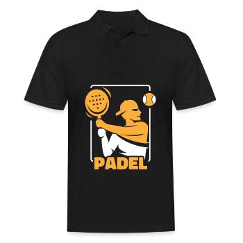 Padel Cool - Männer Poloshirt - Schwarz - Vorne - Kai (181cm)