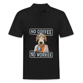 Café Café Irish Wolfhound - Polo Homme - noir - Devant - Kai (181cm)