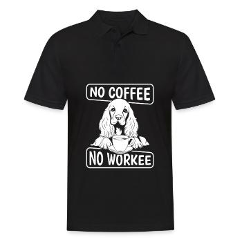 Kaffee Cafe Cocker Spaniel Hund - Männer Poloshirt - Schwarz - Vorne - Kai (181cm)