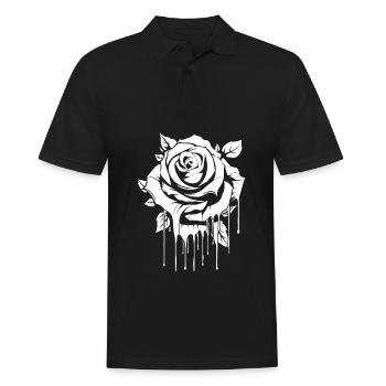 Rose Rouge Goth Cool - Polo Homme - noir - Devant - Kai (181cm)