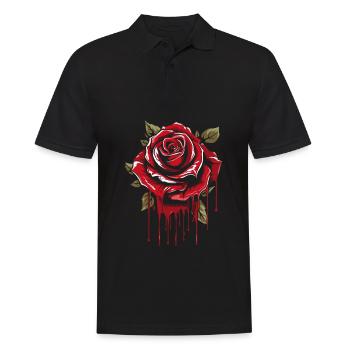 Rose Rouge Goth Cool - Polo Homme - noir - Devant - Kai (181cm)