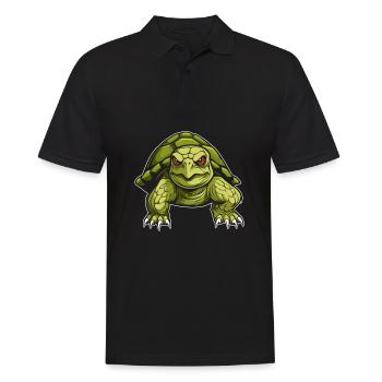 Turtle Angry - Men's Polo Shirt - black - Front - Kai (181cm)