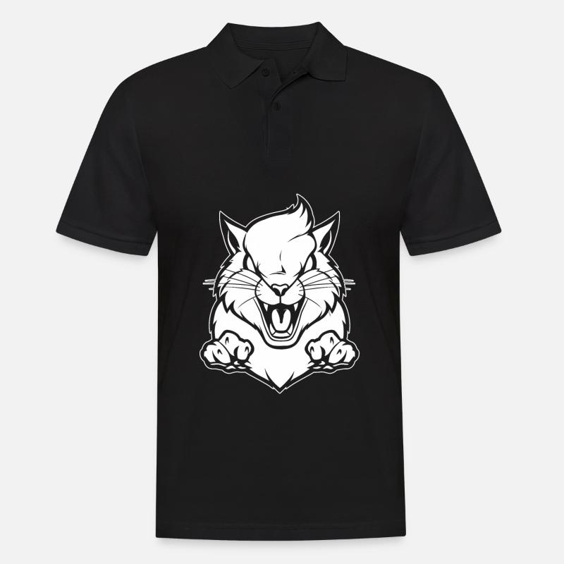 Eichhörnchen Wütend - Männer Poloshirt - Schwarz