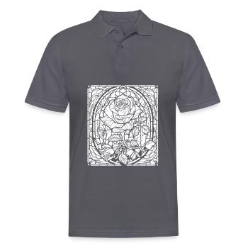 Rose rouge Goth - Polo Homme - charbon - Devant - Nico (186cm)