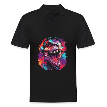 Trex T Rex Dino Party - Polo Homme - noir - Devant - Kai (181cm)