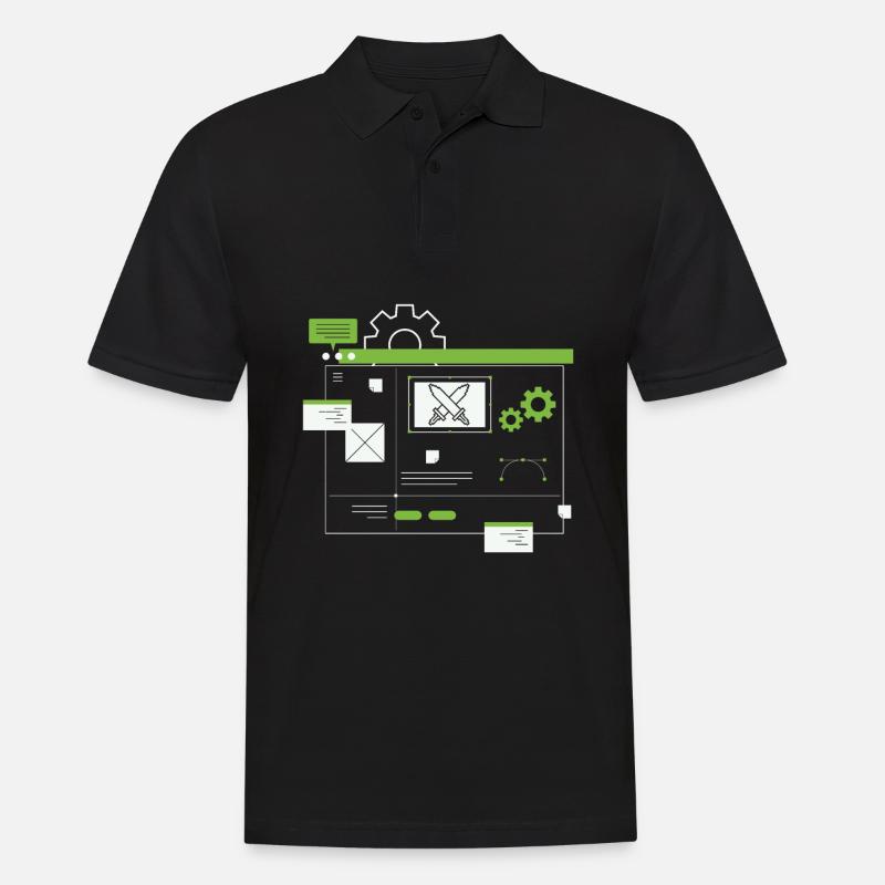 Developer, Coder, Programmer - Men's Polo Shirt - black