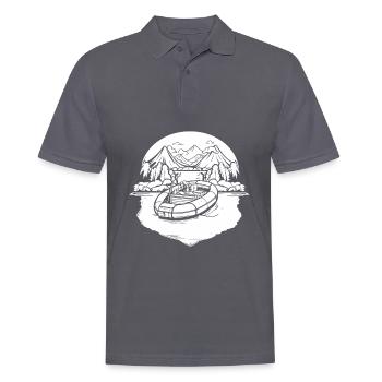 Rafting - Men's Polo Shirt - charcoal grey - Front - Nico (186cm)