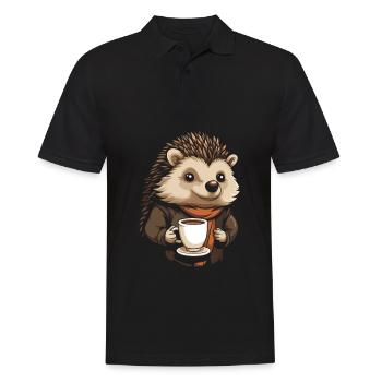 Café hérisson - Polo Homme - noir - Devant - Kai (181cm)