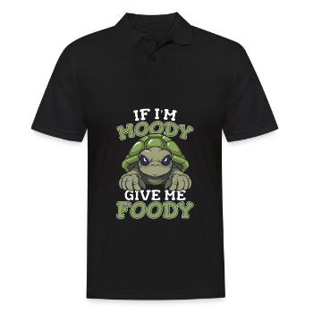 Tortue Drôle Si Je Suis De Mauvaise Humeur Donnez-Moi Gourmand - Polo Homme - noir - Devant - Kai (181cm)