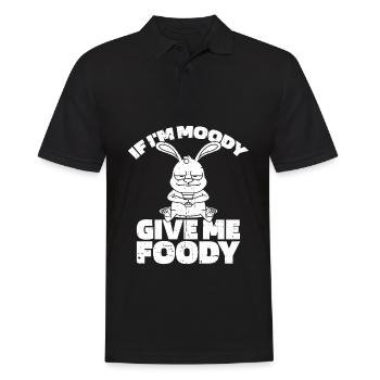 Lapin Lapin Drôle Si Je Suis De Mauvaise Humeur Donnez-Moi Gourmand - Polo Homme - noir - Devant - Kai (181cm)