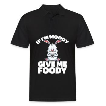 Lapin Lapin Drôle Si Je Suis De Mauvaise Humeur Donnez-Moi Gourmand - Polo Homme - noir - Devant - Kai (181cm)