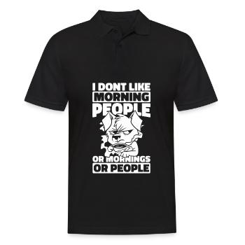Kaffee Cafe Hund - Männer Poloshirt - Schwarz - Vorne - Kai (181cm)