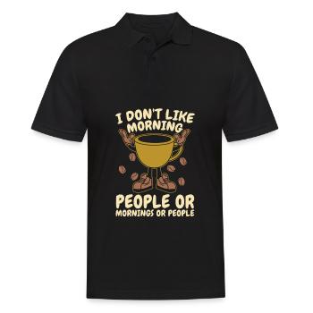 Café Café Lustig - Polo Homme - noir - Devant - Kai (181cm)