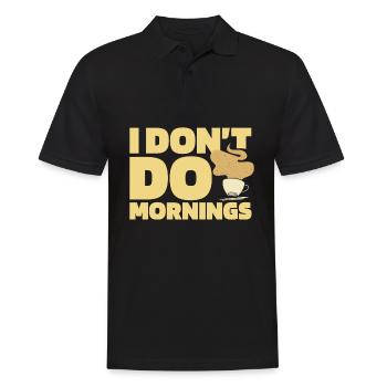 Café Café Drôle Je Ne Fais Pas De Matins - Polo Homme - noir - Devant - Kai (181cm)
