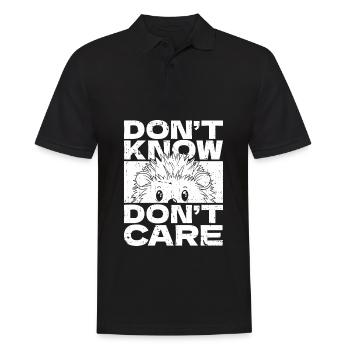 Hérisson Drôle Ne Sais Pas Ne Pas Se Soucier - Polo Homme - noir - Devant - Kai (181cm)