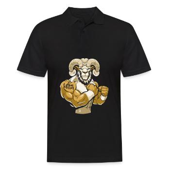 Schaf I Love Mom - Männer Poloshirt - Schwarz - Vorne - Kai (181cm)