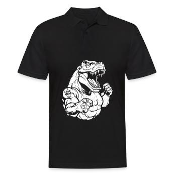 Trex T Rex Dino Biceps Tattoo I Love Mom - Men's Polo Shirt - black - Front - Kai (181cm)