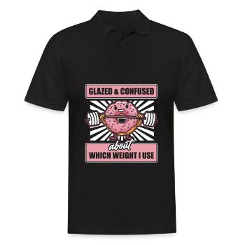 Donut Fitness Funny Donut Gym - Polo Homme - noir - Devant - Kai (181cm)