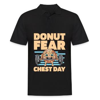Donut Fitness Funny Donut Gym - Polo Homme - noir - Devant - Kai (181cm)