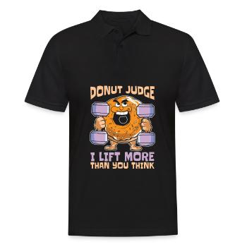 Donut Fitness Funny Donut Gym - Polo Homme - noir - Devant - Kai (181cm)