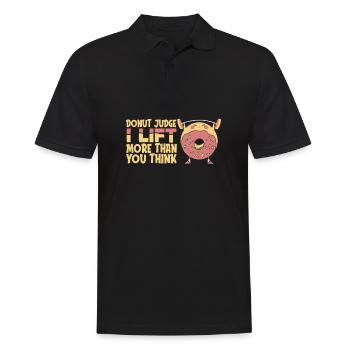 Donut Fitness Funny Donut Gym - Polo Homme - noir - Devant - Kai (181cm)