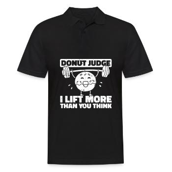 Donut Fitness Funny Donut Gym - Polo Homme - noir - Devant - Kai (181cm)