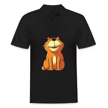 Capybara Capybara Drôle - Polo Homme - noir - Devant - Kai (181cm)