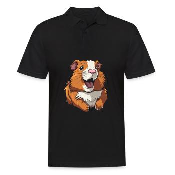 Guinea Pig Guinea Pig Smiling - Men's Polo Shirt - black - Front - Kai (181cm)