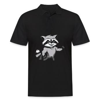 Fitness Raton laveur - Polo Homme - noir - Devant - Kai (181cm)