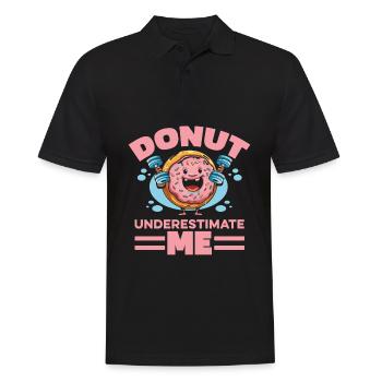 Donut Fitness Funny Donut Gym - Men's Polo Shirt - black - Front - Kai (181cm)