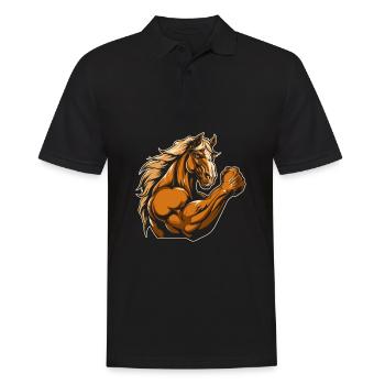 Cheval de fitness - Polo Homme - noir - Devant - Kai (181cm)