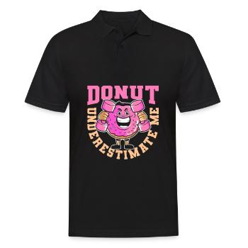 Donut Fitness Funny Donut Gym - Polo Homme - noir - Devant - Kai (181cm)