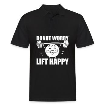Donut Fitness Funny Donut Gym - Polo Homme - noir - Devant - Kai (181cm)