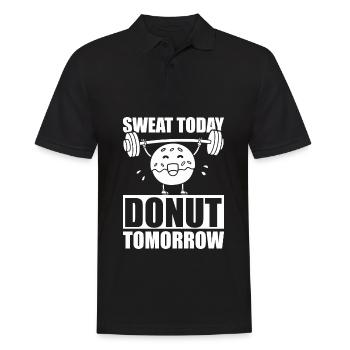 Donut Fitness Funny Donut Gym - Polo Homme - noir - Devant - Kai (181cm)