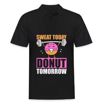 Donut Fitness Donut Gym - Polo Homme - noir - Devant - Kai (181cm)