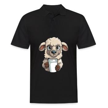 Sheep Coffee - Men's Polo Shirt - black - Front - Kai (181cm)